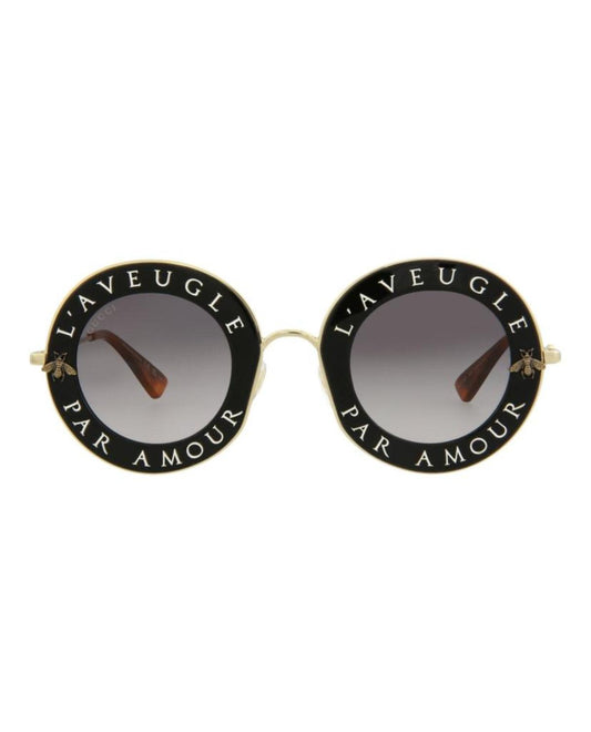 Round-Frame Metal Sunglasses