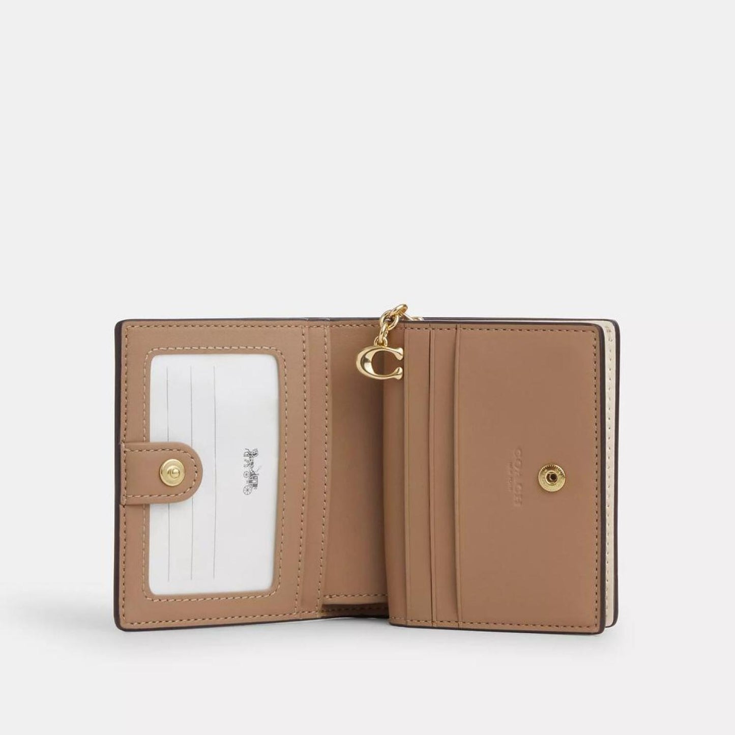 Coach Outlet Snap Wallet In Signature Canvas With Heart Print