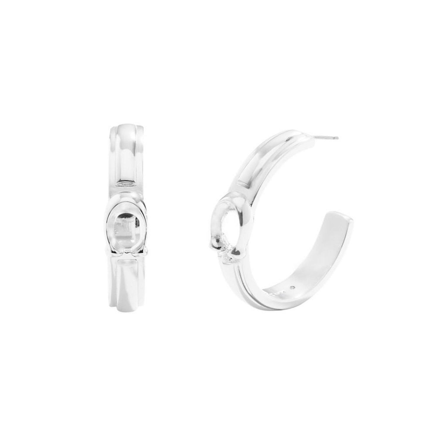 Gold-Tone Signature Tabby Sculpted C Hoop Earrings