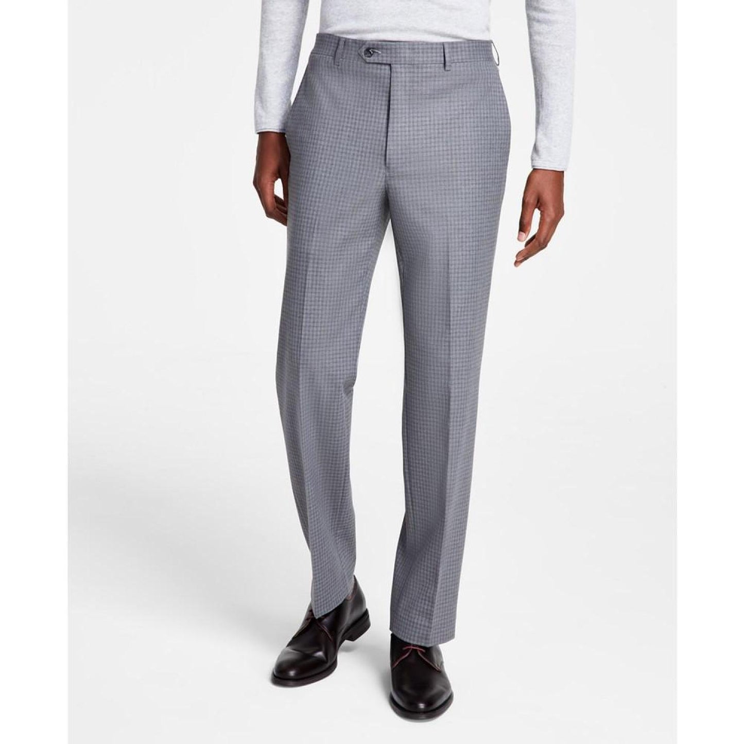 Men's Classic Fit Flat Front Creased Pants