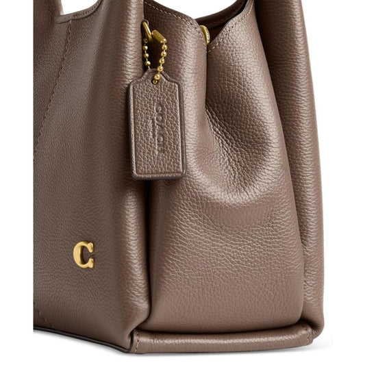 Lana 23 Polished Pebble Leather Medium Shoulder Bag