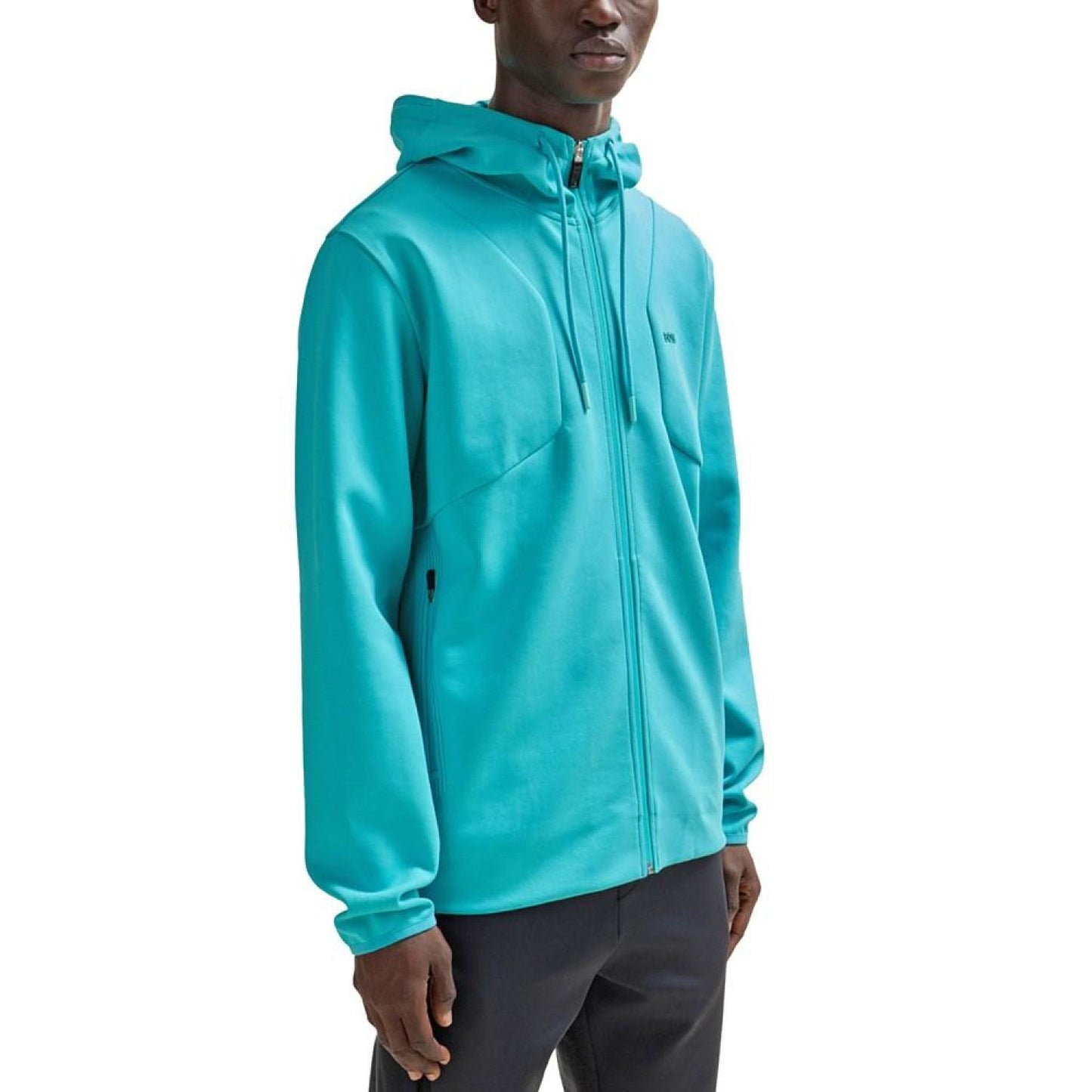 Men's HD Logo Print Zip-Up Hoodie