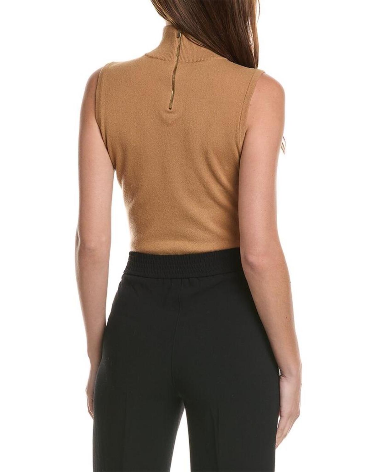 Michael Kors Collection Turtleneck Cashmere-Blend Bodysuit