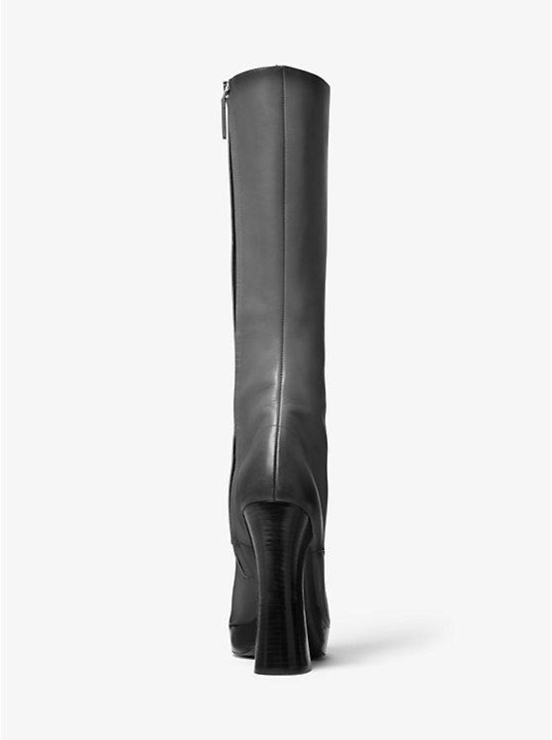 Deandra Burnished Calf Leather Platform Boot
