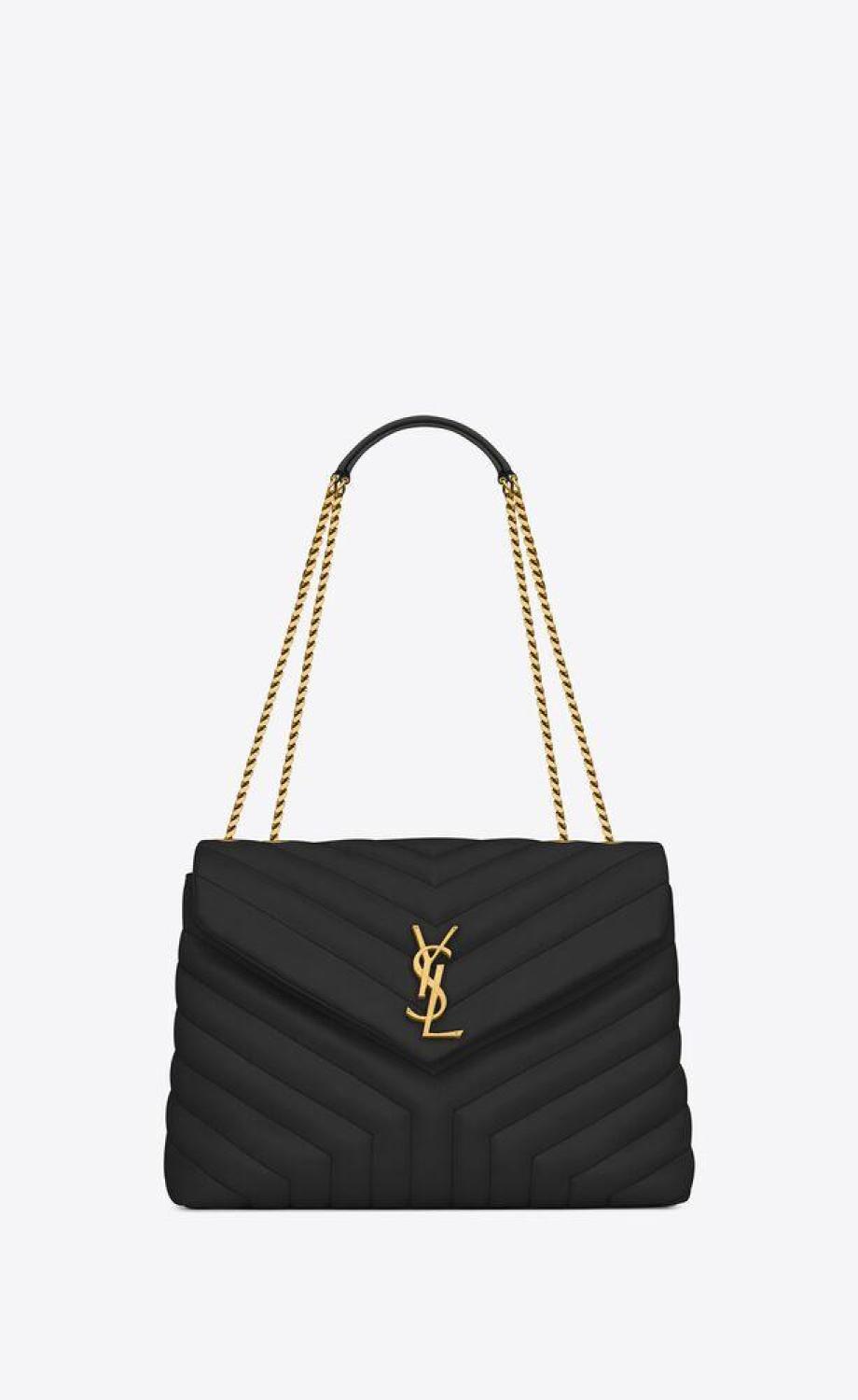 Loulou Medium Chain Bag In Quilted "y" Leather