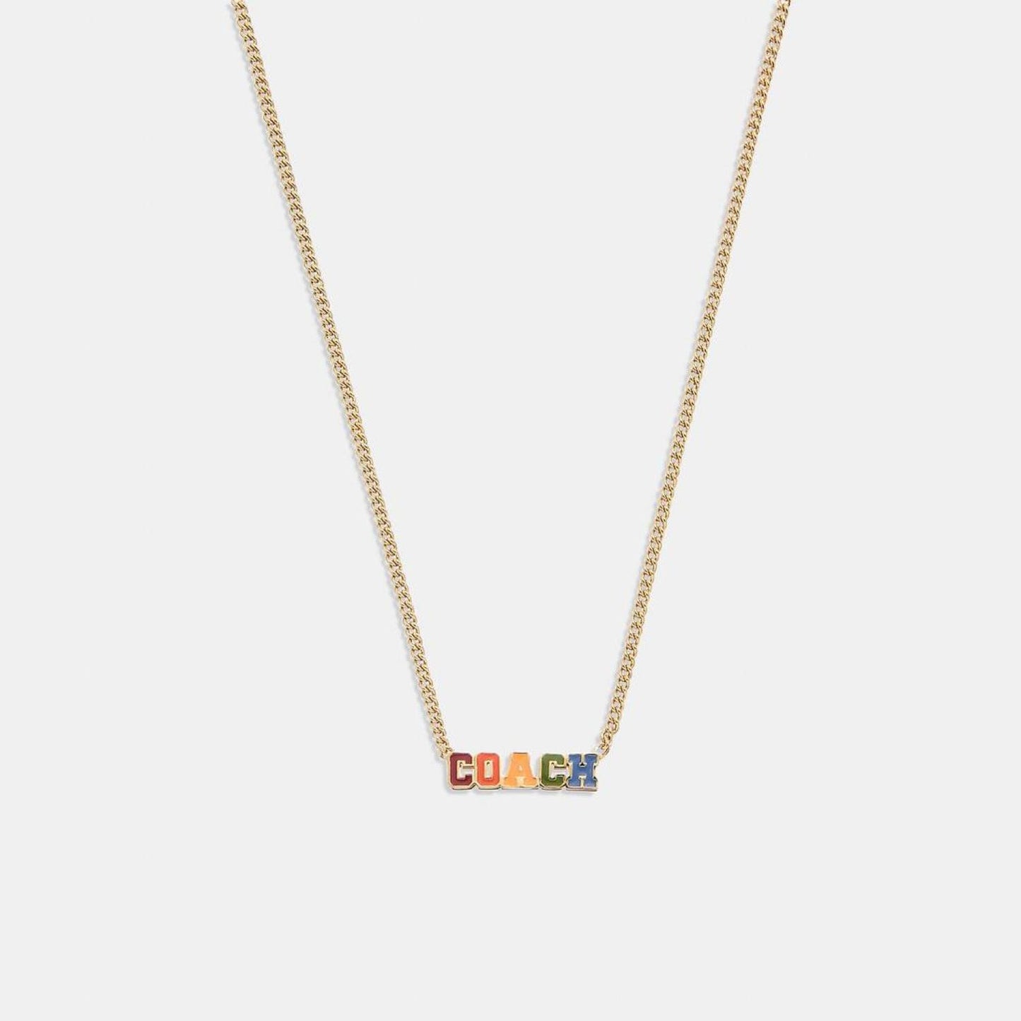 Coach Outlet Logo Varsity Necklace