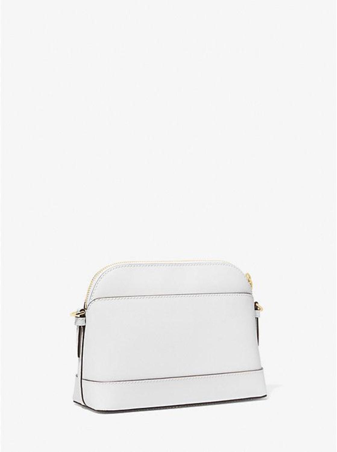 Large Saffiano Leather Dome Crossbody Bag