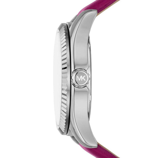 Women's Lexington Three-Hand Fuchsia Leather Watch 38mm