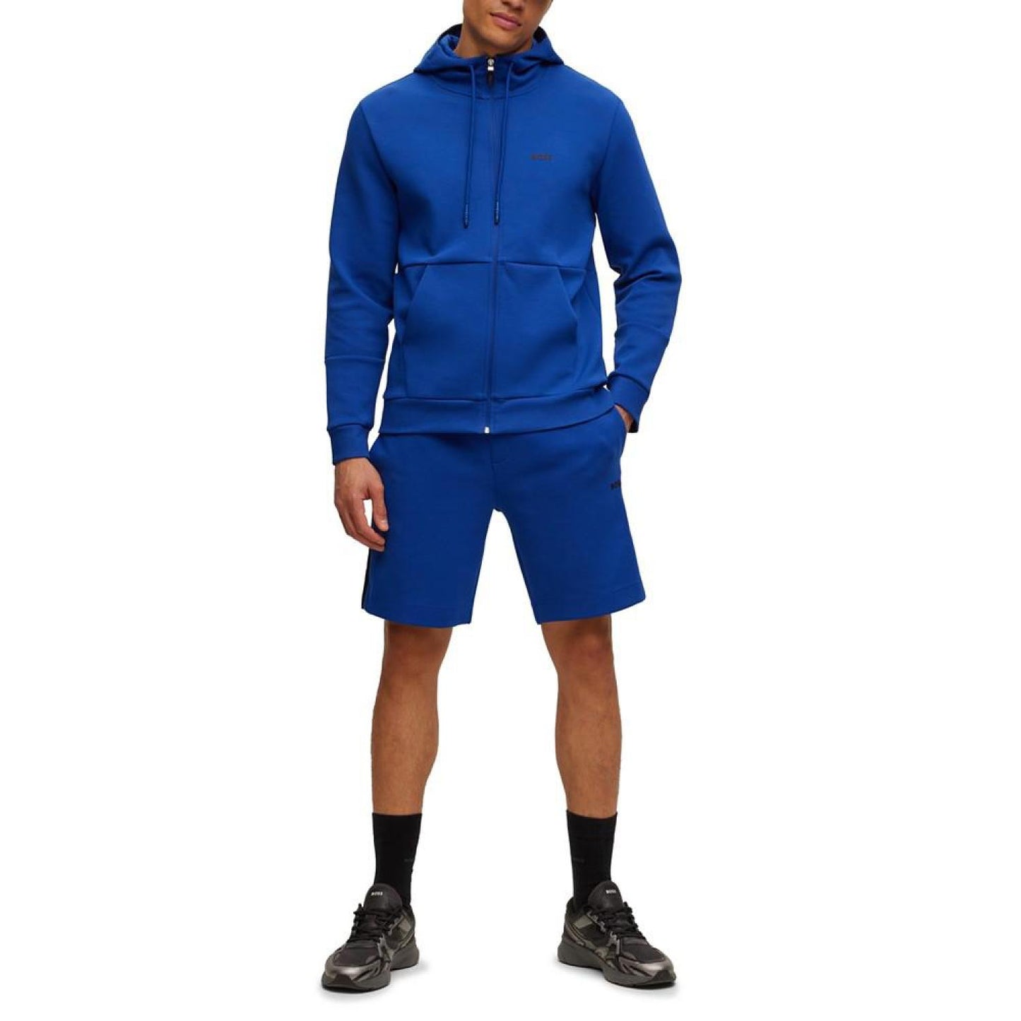 Men's Embroidered Logo Zip-Up Hoodie