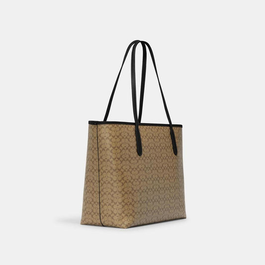 Coach Outlet City Tote In Signature Canvas