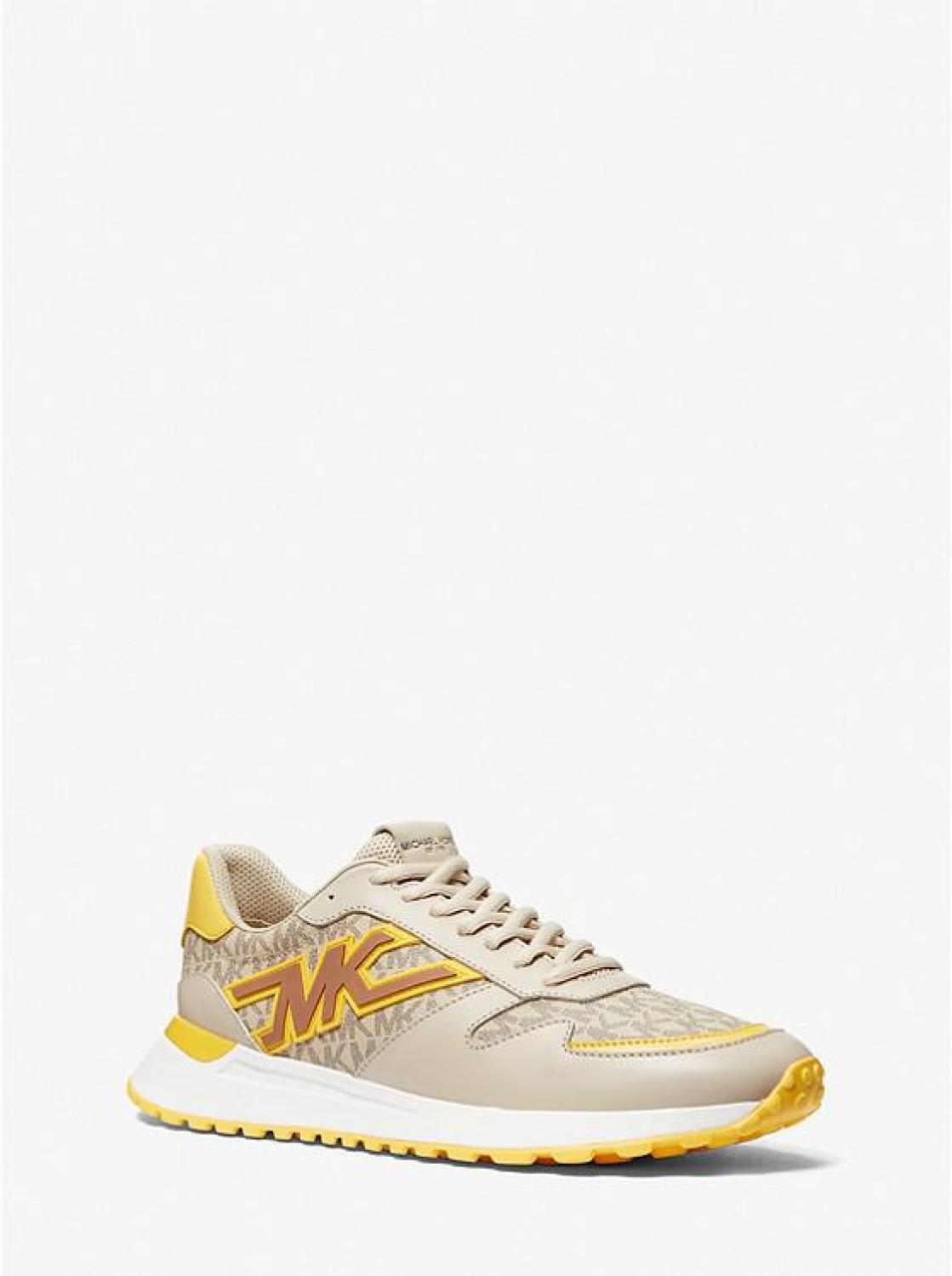 Dax Logo and Leather Trainer