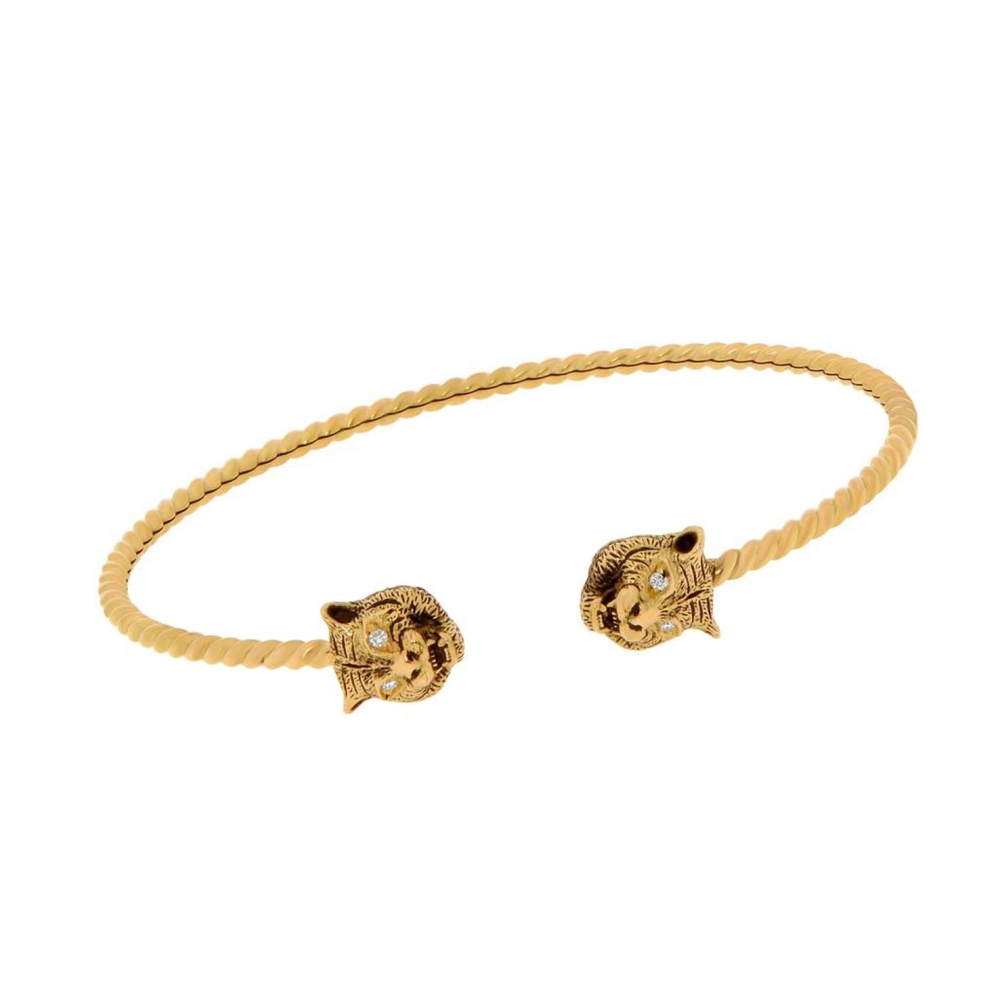 Gucci Le Marche Des Merveilles 18K Yellow Gold, Diamond Cuff Bracelet YBA526300002017