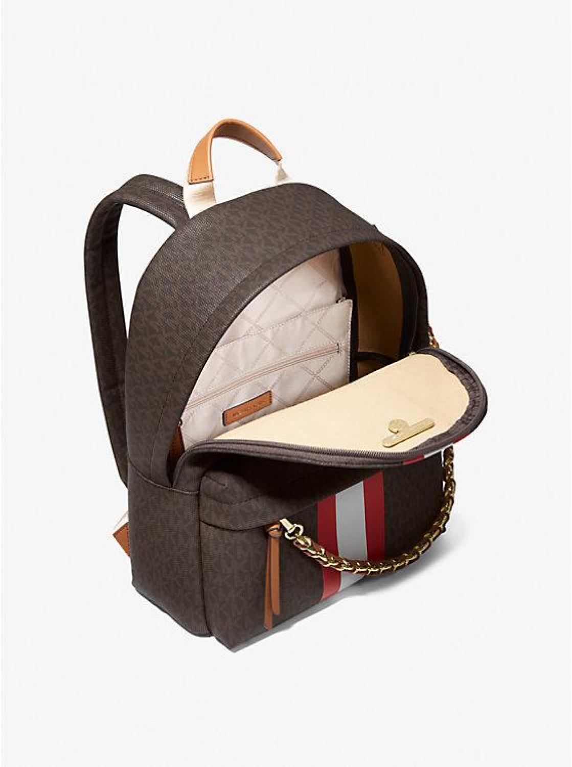 Slater Medium Signature Logo Stripe Backpack