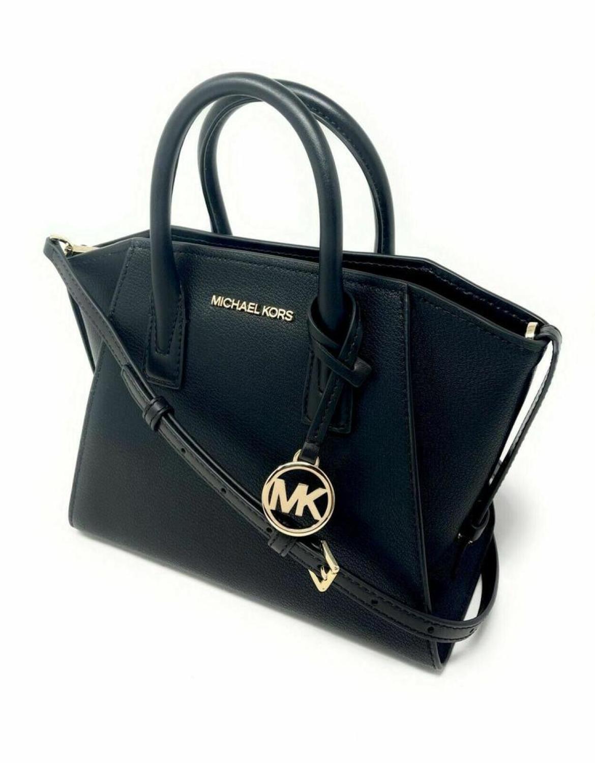 Michael Kors Avril To Zi ebbled Leather Satchel Crossbody Bag