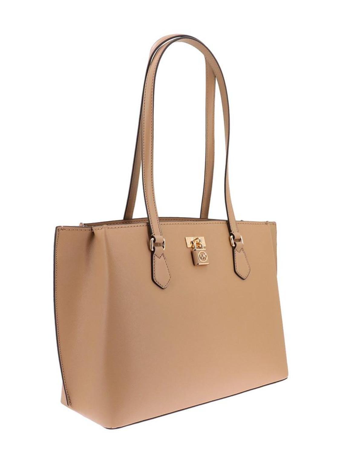 Michael Kors Padlock-Detailed Top-Zip Large Tote Bag