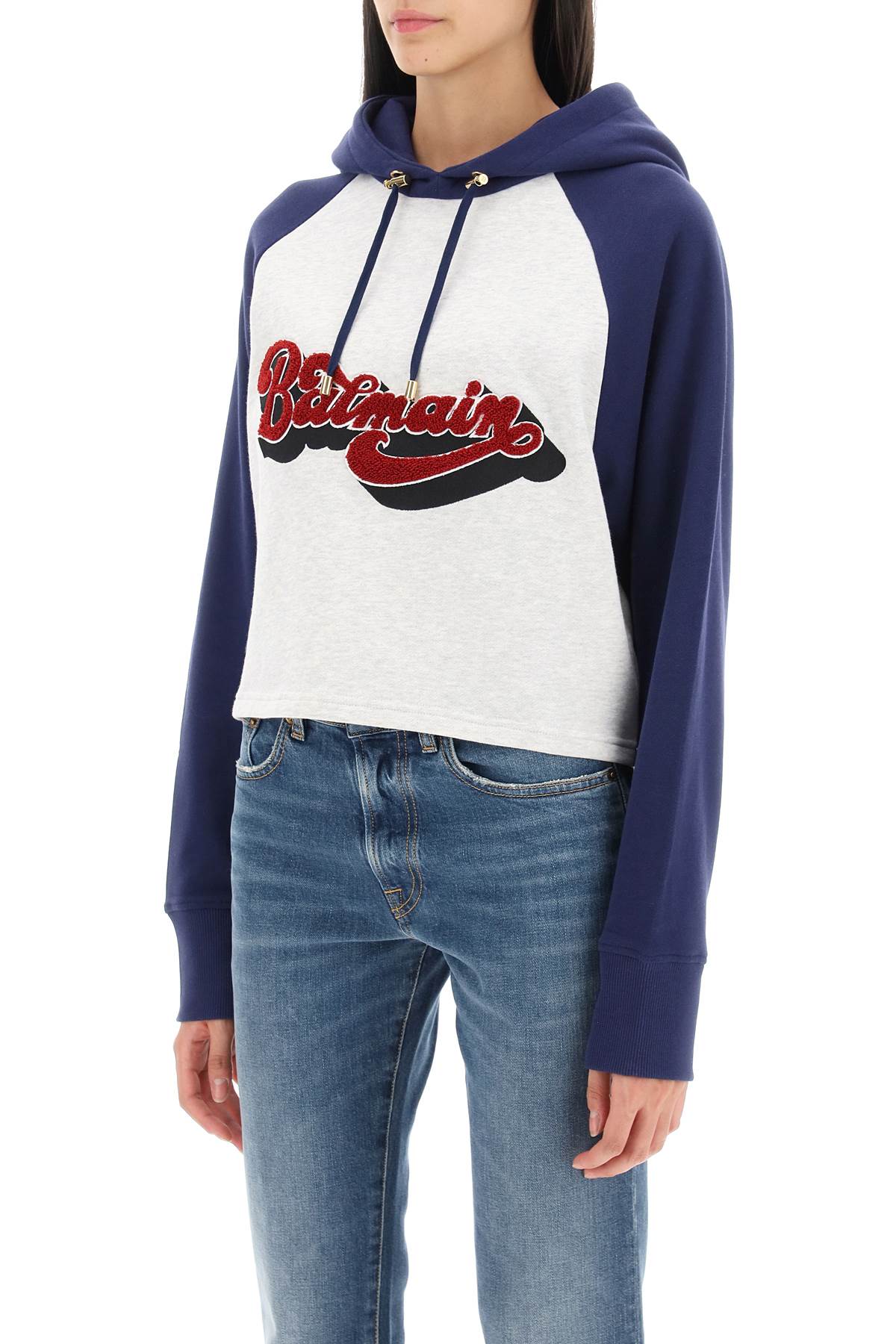 Balmain 70's cropped hoodie