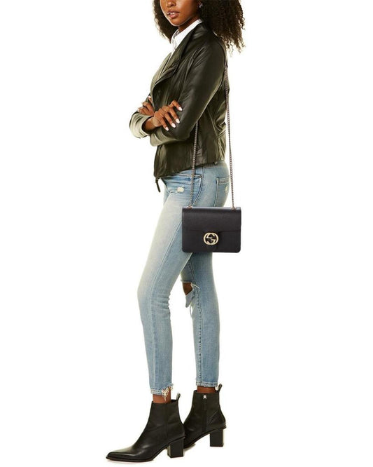Gucci Interlocking G Small Leather Shoulder Bag