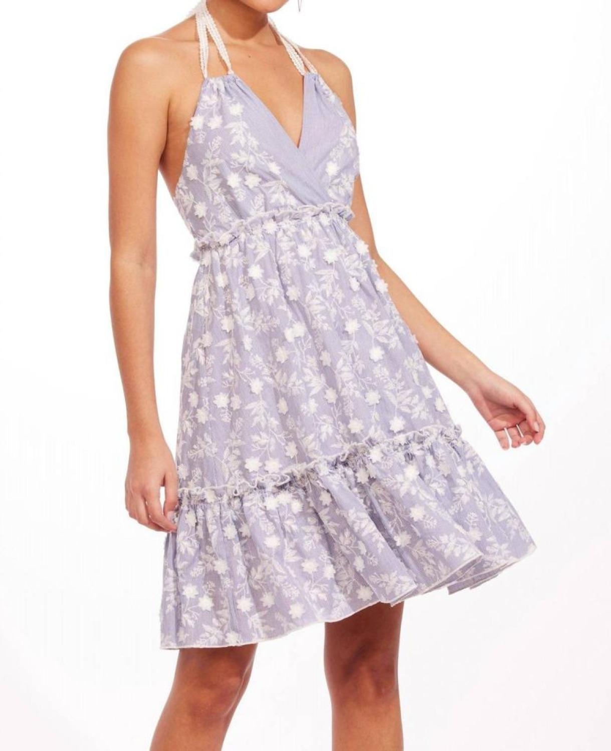 Trixie Dress In Cassis Bloom
