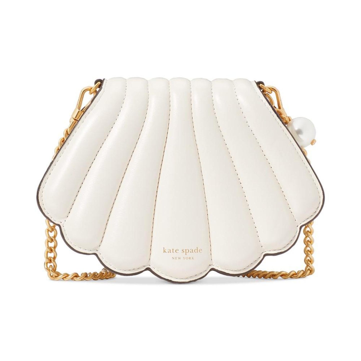 Under the Sea Pearlized Smooth Leather Seashell Mini Crossbody
