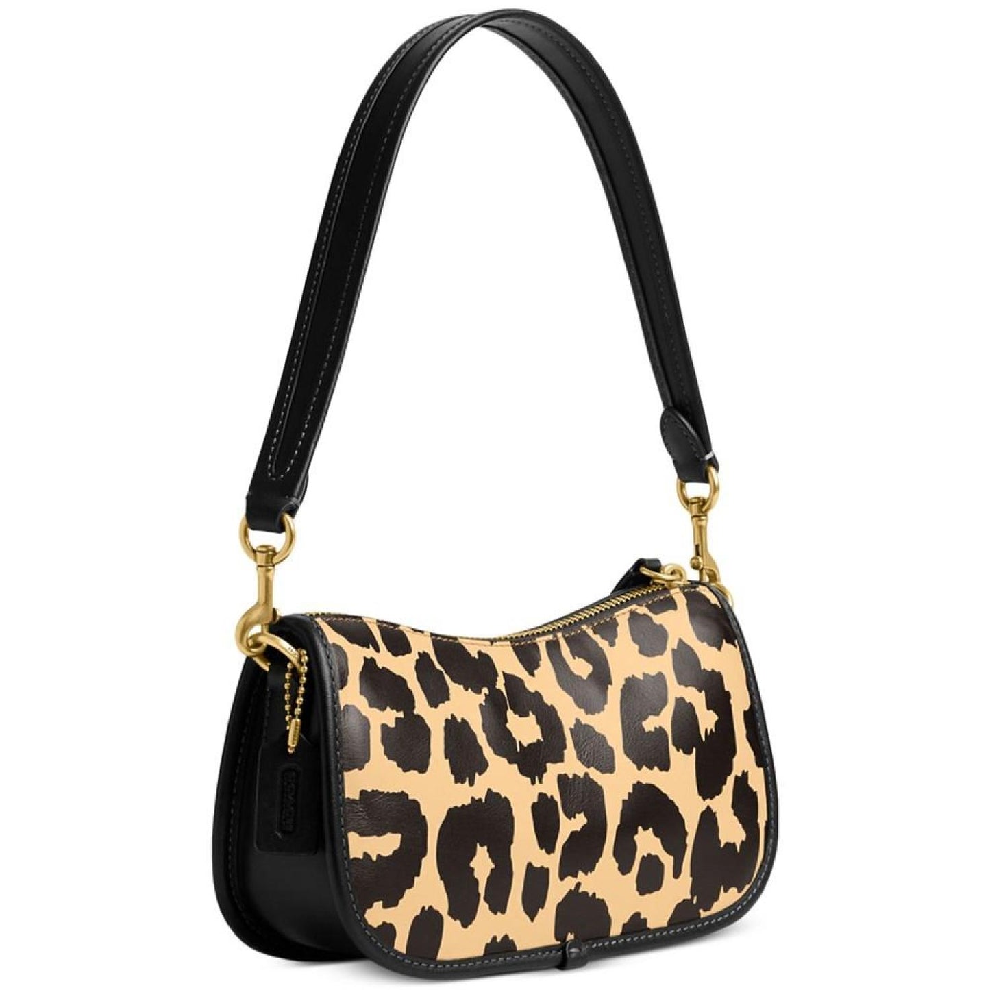 Leopard Printed Mini Leather Swinger 20