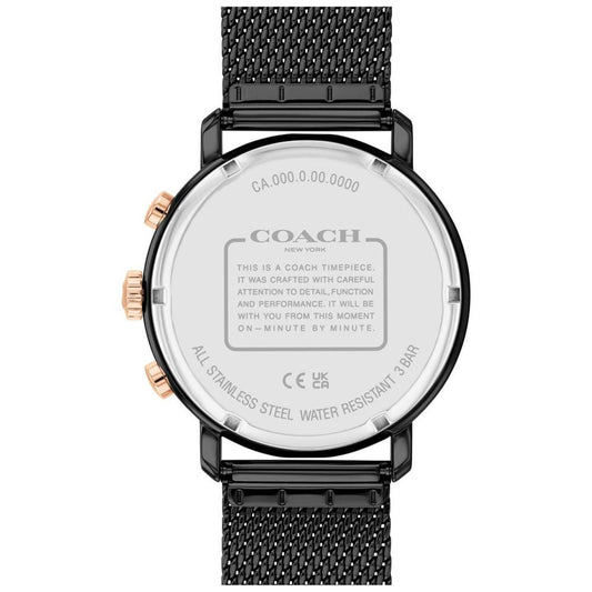 Men's Harrison Black Stainless Steel Mesh Bracelet Watch