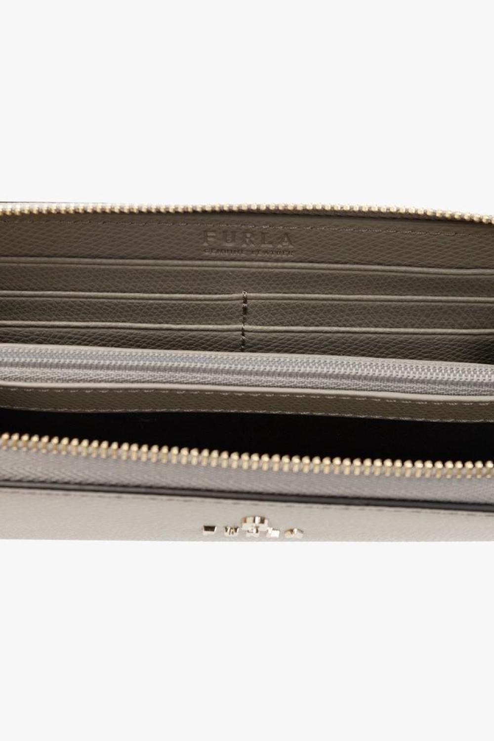 Furla Logo Plaque Zipped Continental Wallet