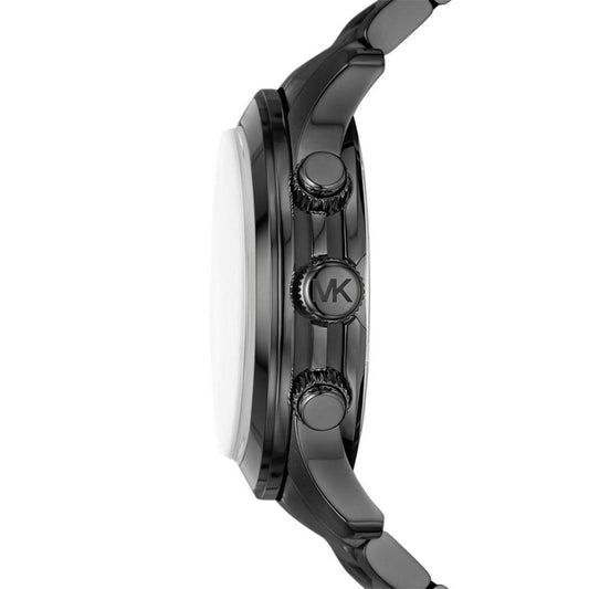 Unisex Runway Chronograph Black Stainless Steel Bracelet Watch, 45mm