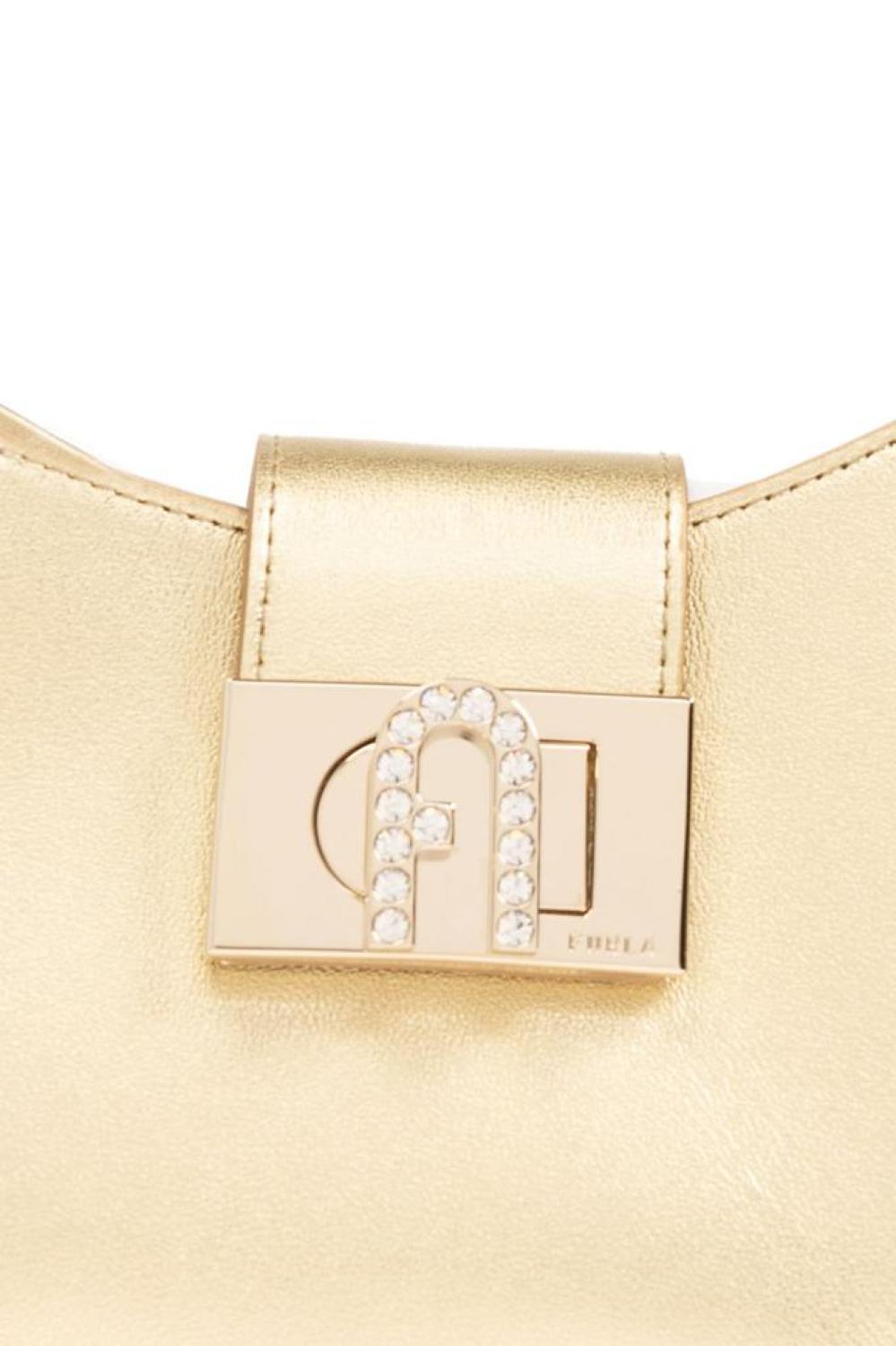 Furla Embellished Logo Engraved Tote Bag
