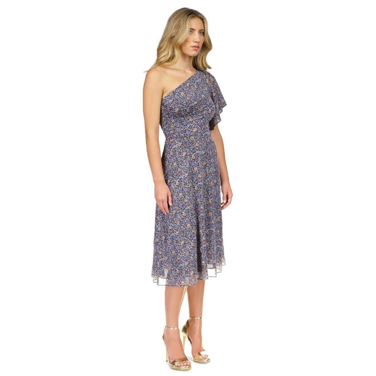 Women's Floral-Print One-Shoulder Dress