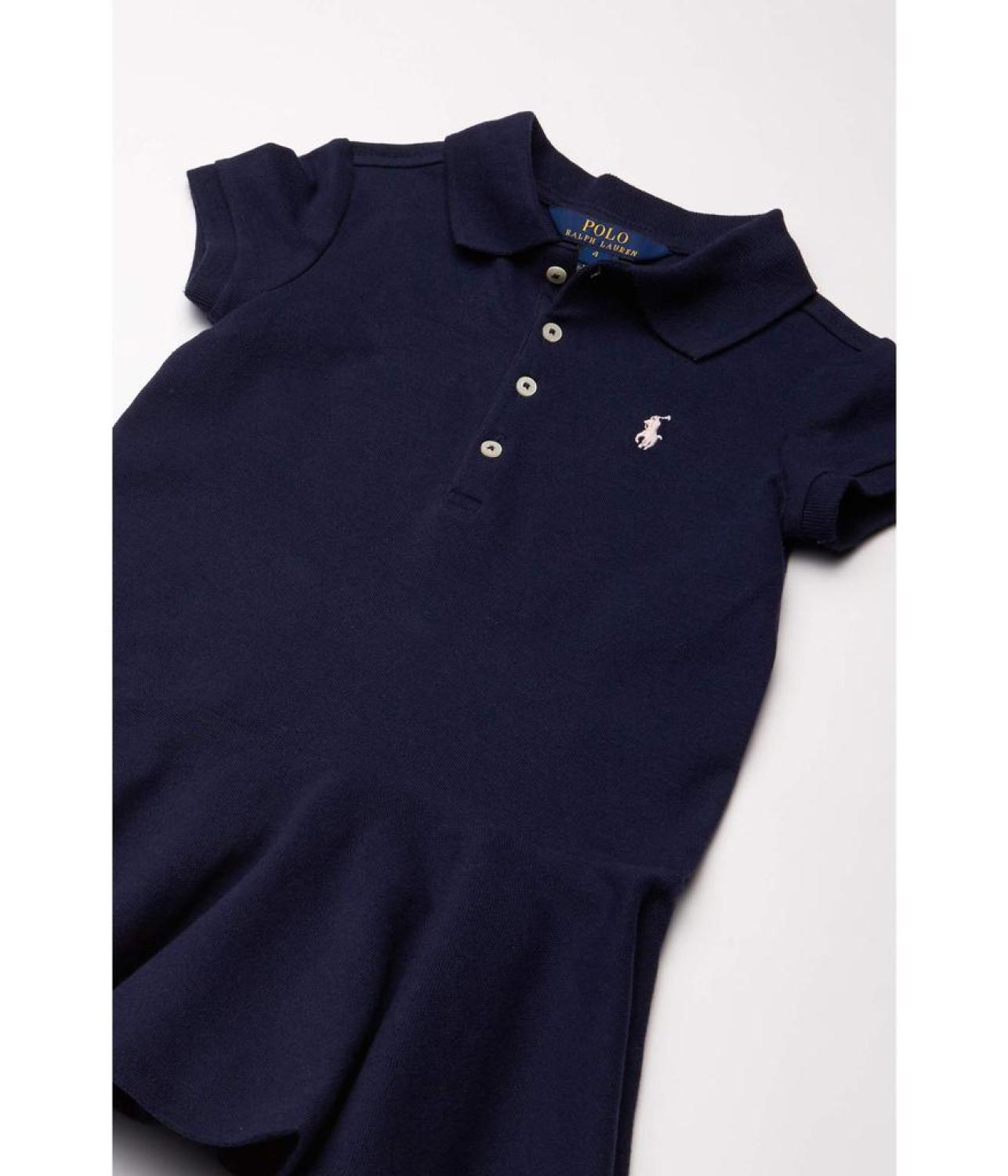 Short Sleeve Polo Dress (Little Kids)