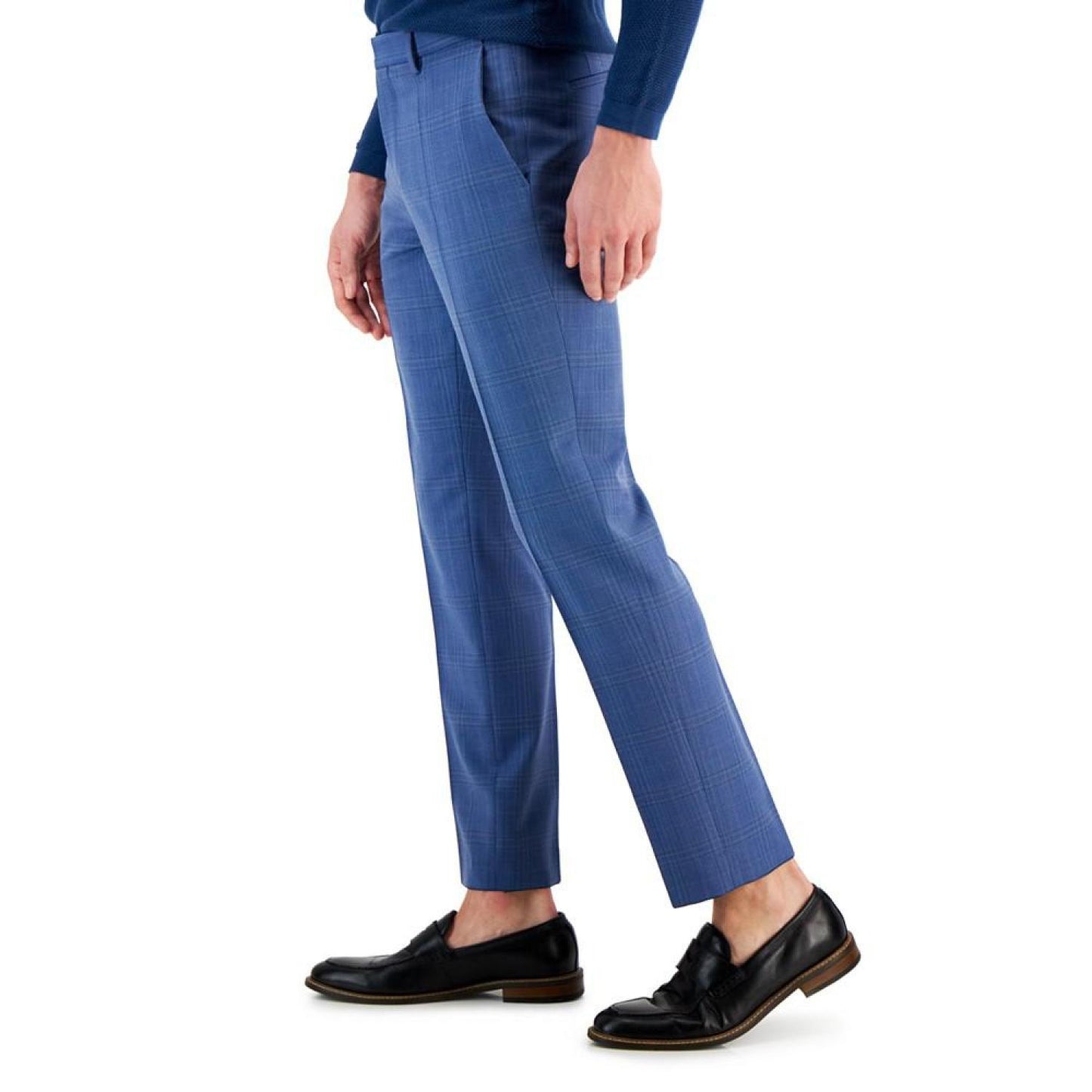 Men's Slim-Fit Plaid Superflex Suit Pants