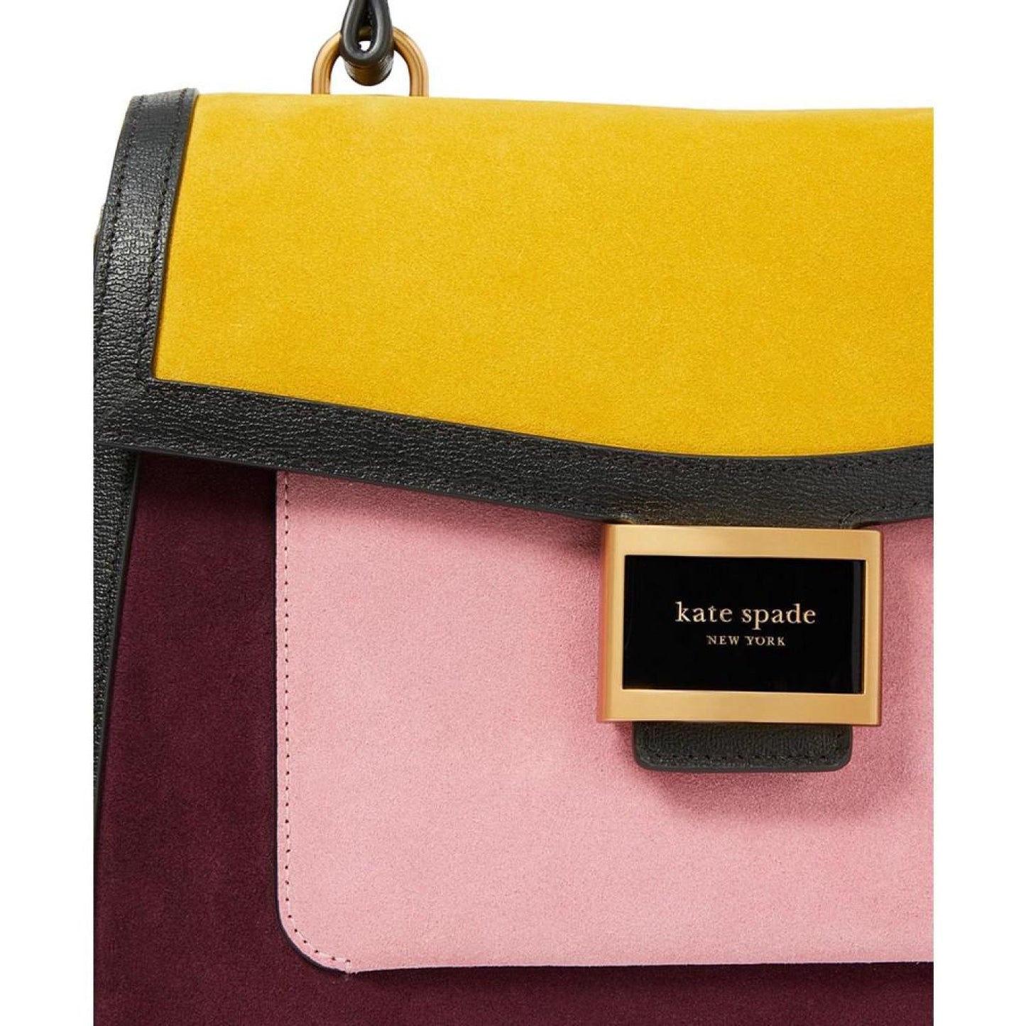 Katy Colorblocked Suede Small Top Handle Satchel