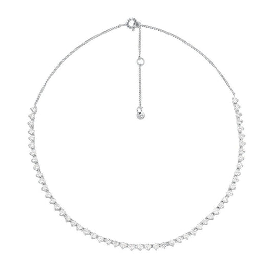 Sterling Silver Tennis Necklace