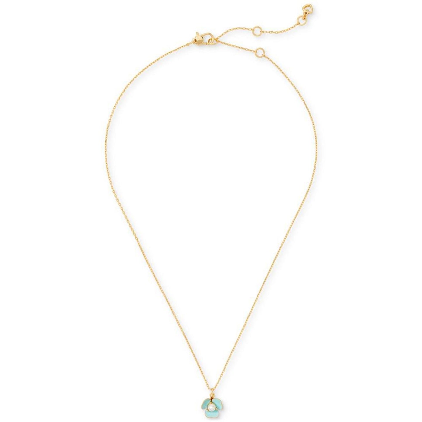 Gold-Tone Crystal Bouquet Toss Mini Pendant Necklace