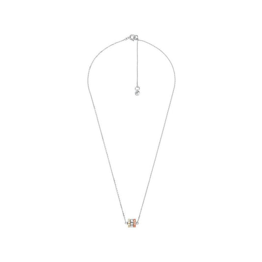 Tri-Tone Sterling Silver Rondelle Necklace