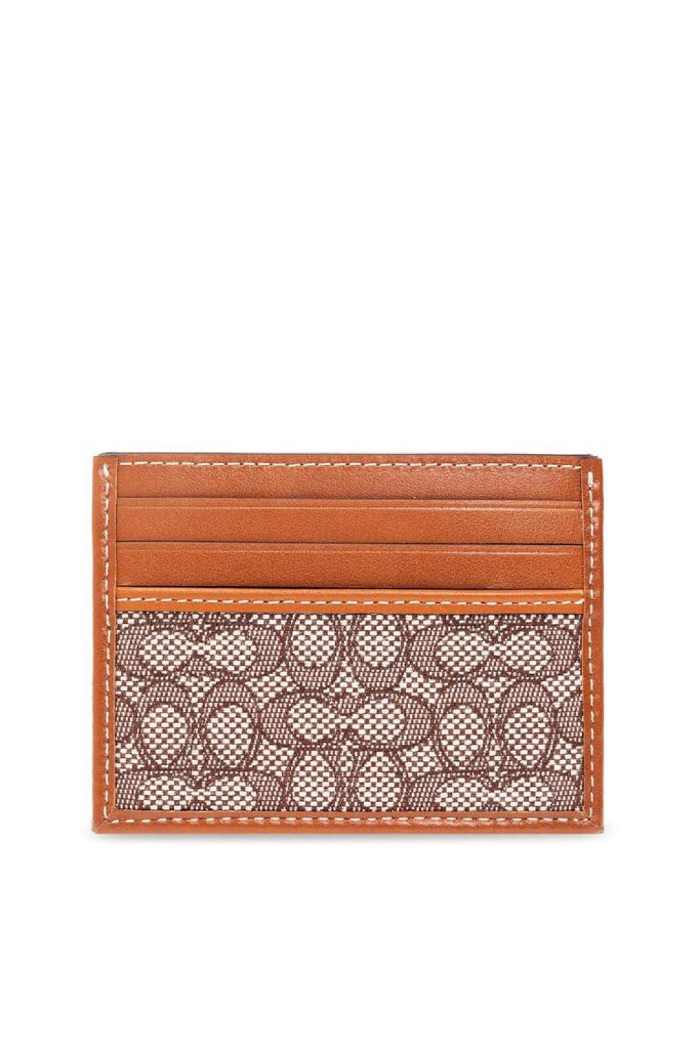 Coach Logo Jacquard Card Holder