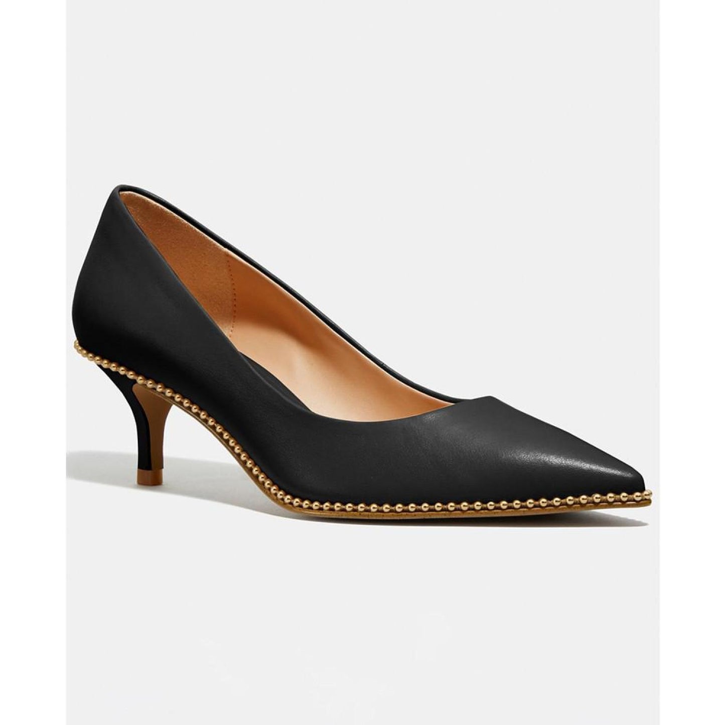 Women's Jackie Kitten-Heel Beadchain Pumps