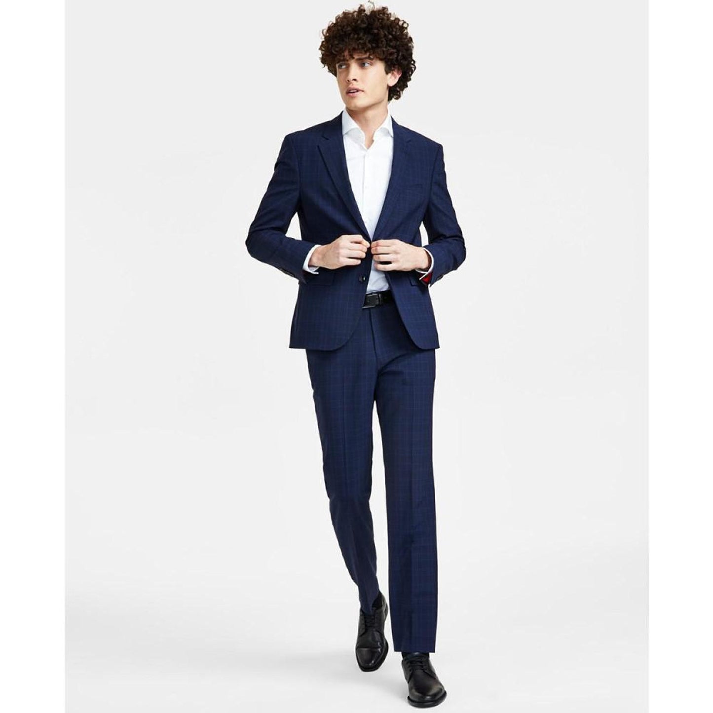 Men's Modern-Fit Wool Suit Pants