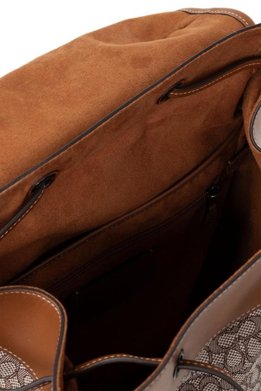 Coach Hitch Allover Logo Printed Backpack