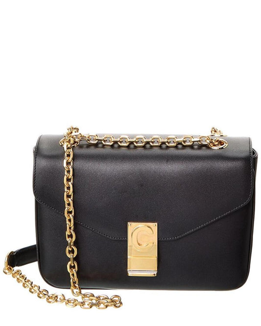CELINE C Medium Leather Shoulder Bag (Authentic Pre-Owned)