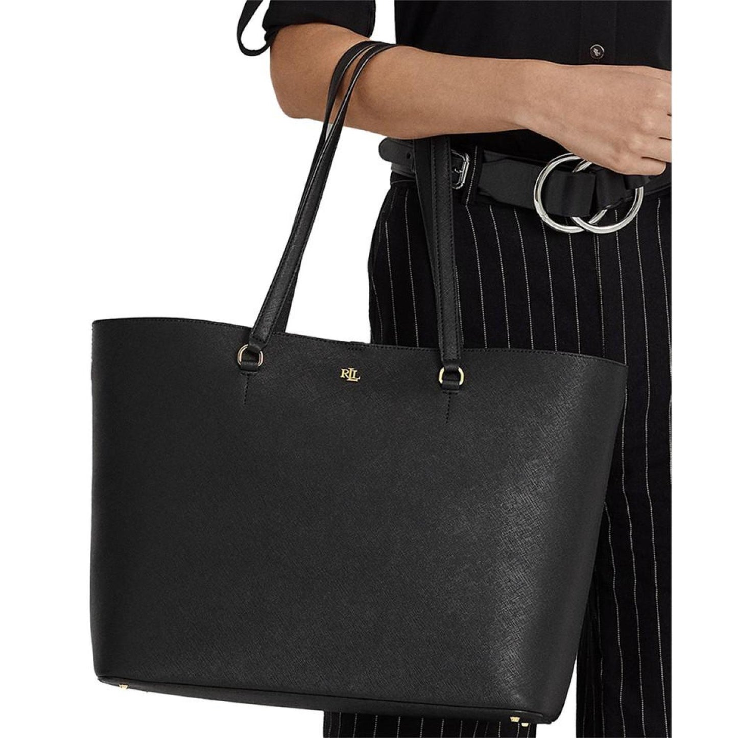 Karly Crosshatch Leather Large Tote