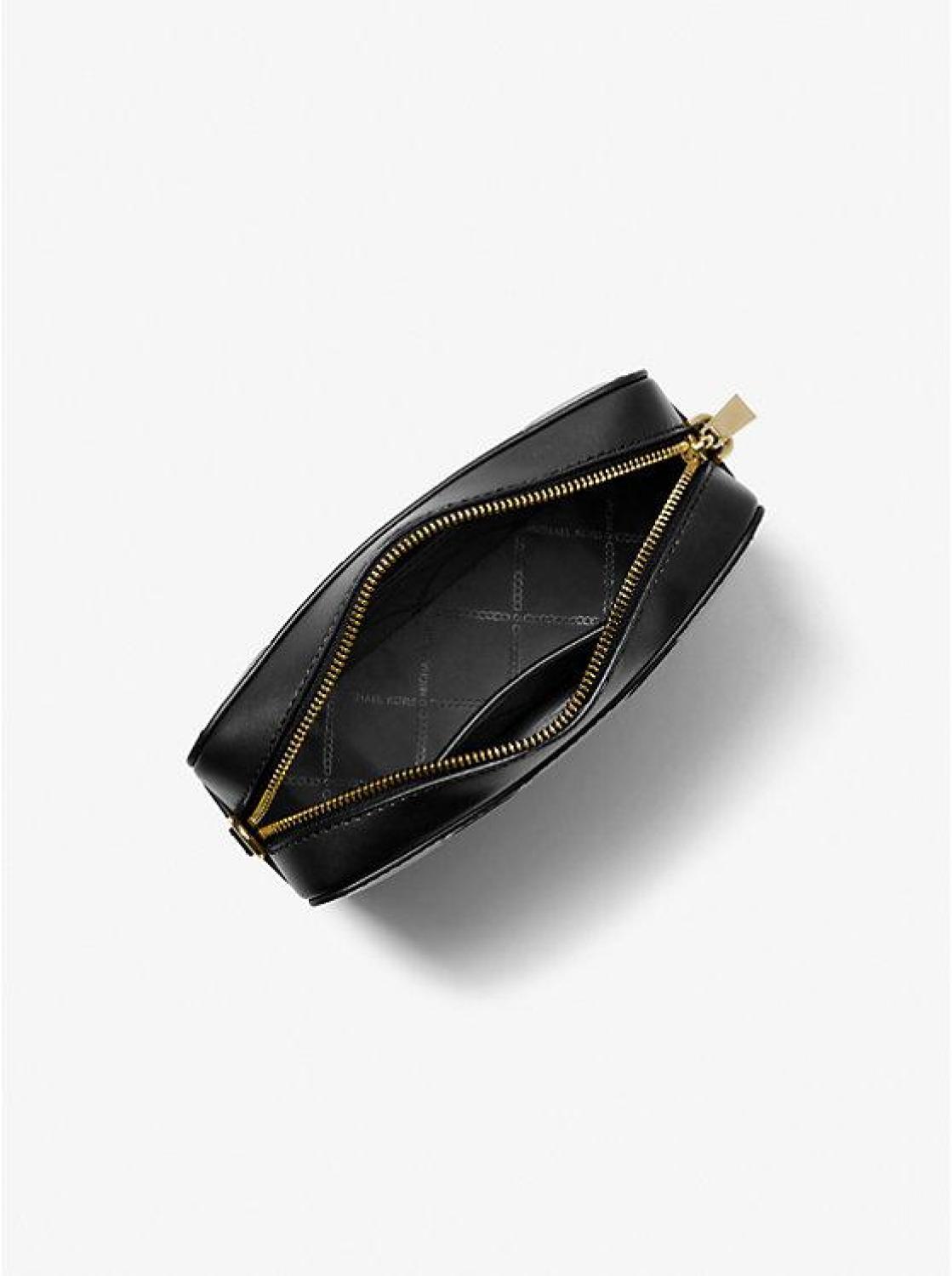 Ginny Medium Woven Leather Crossbody Bag