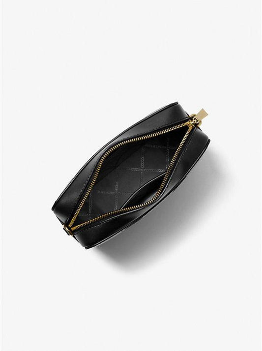 Ginny Medium Woven Leather Crossbody Bag