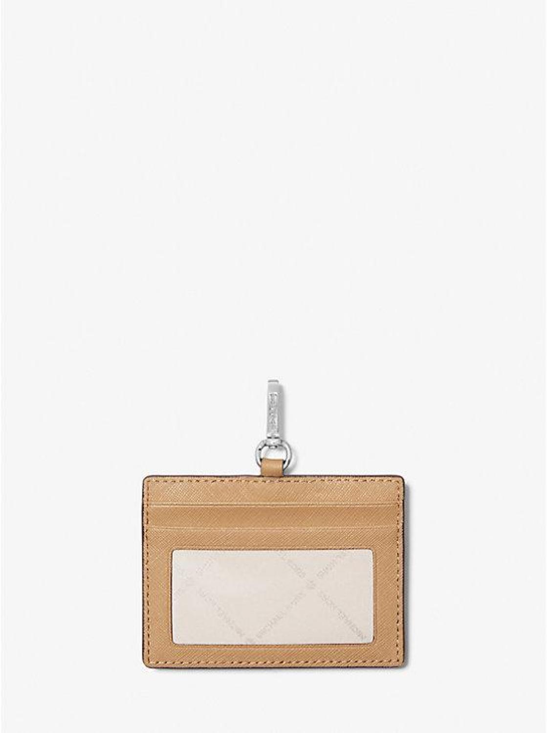 Jet Set Travel Saffiano Leather Card Case Lanyard