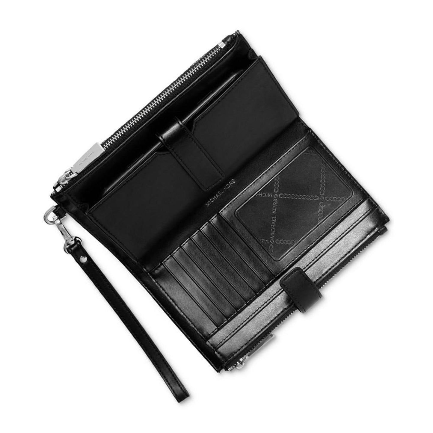 Logo Jet Set Double Zip Wristlet