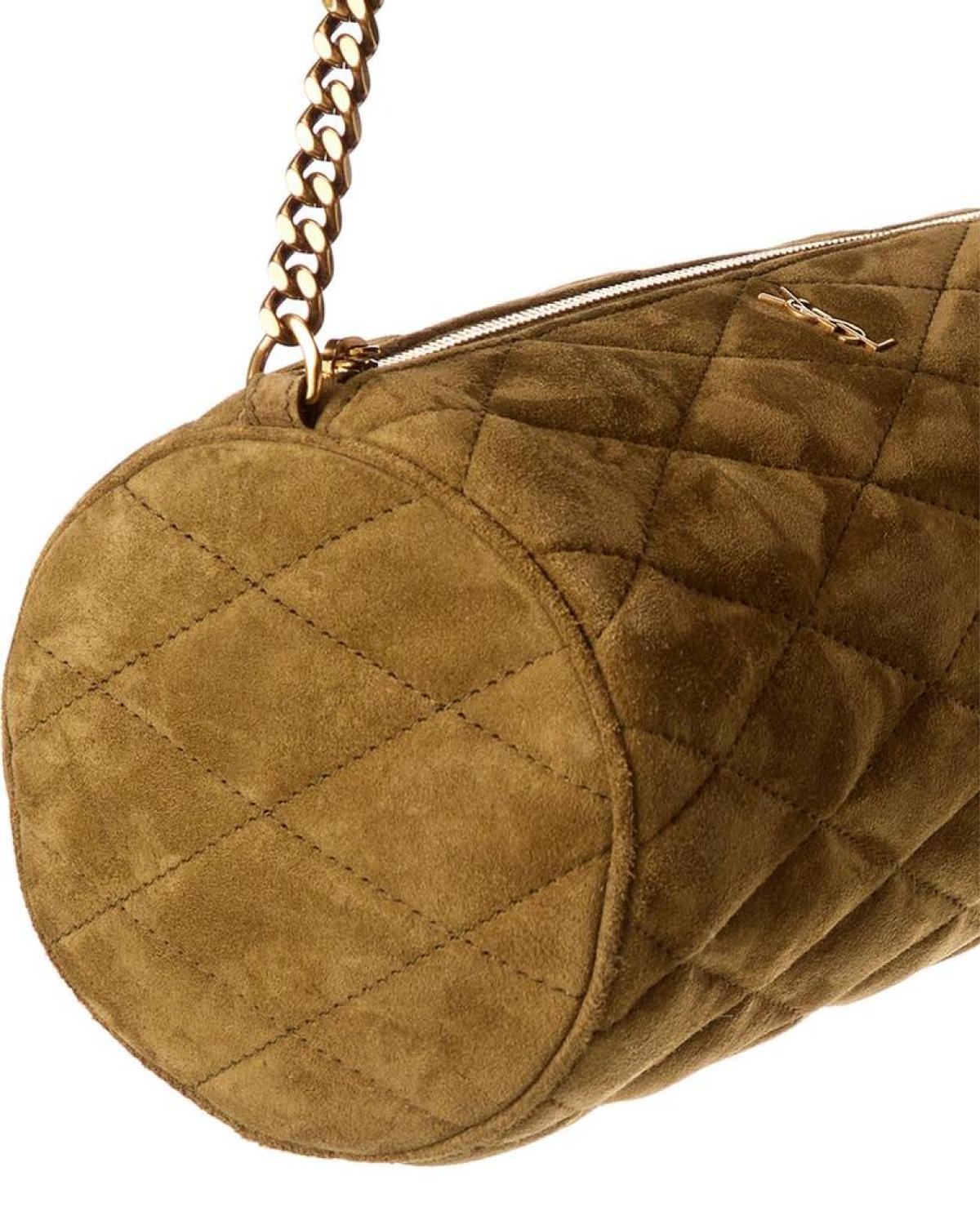 Saint Laurent Sade Small Suede Tube Bag