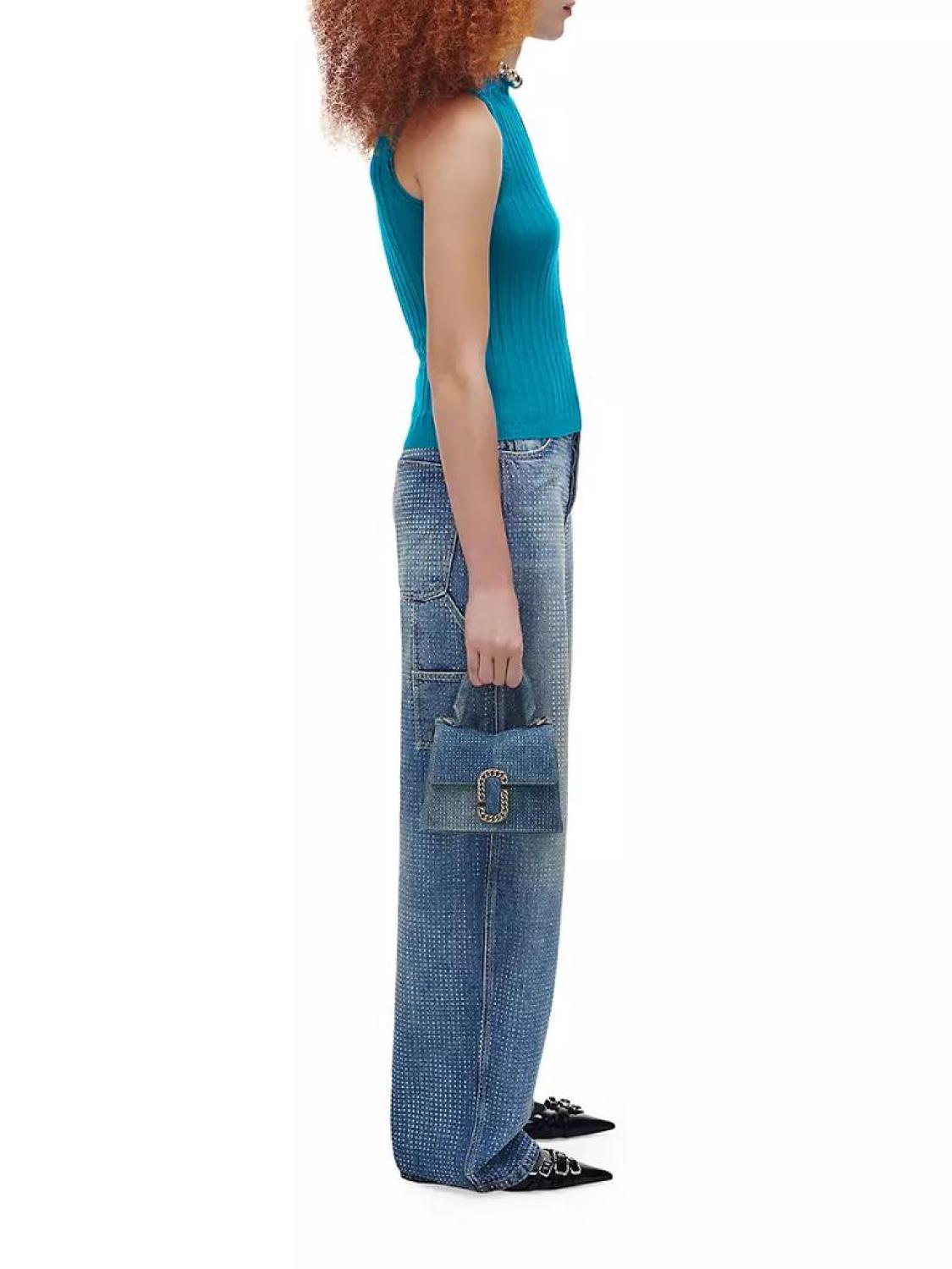 The Crystal Denim St. Marc Mini Top Handle