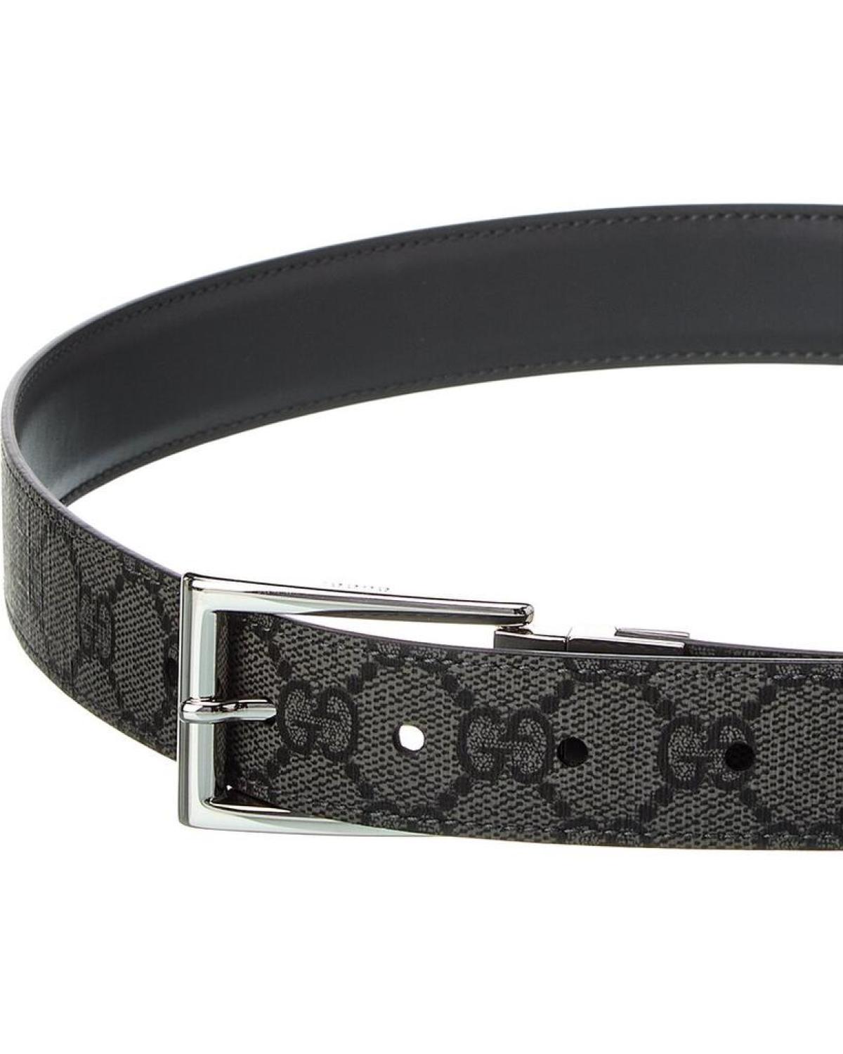Gucci Reversible GG Supreme Canvas & Leather Belt