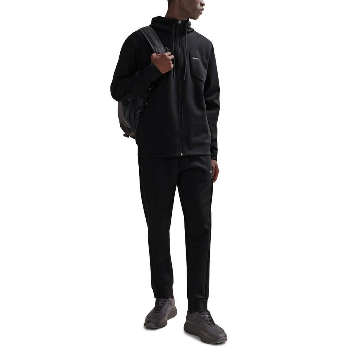 Men's HD Logo Print Zip-Up Hoodie