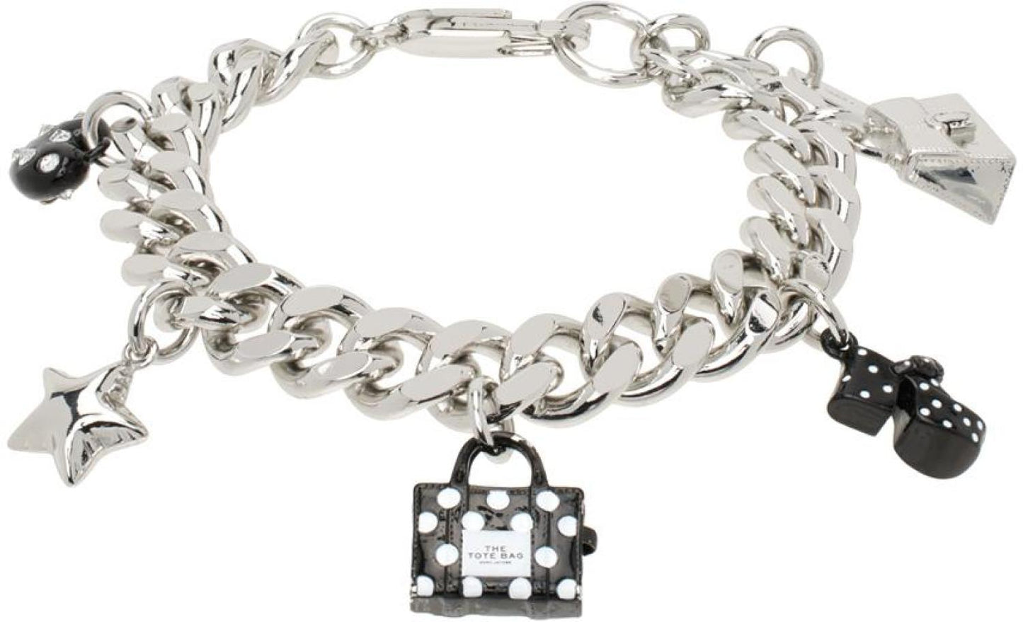 Silver Polka Dot Charm Bracelet